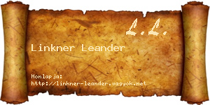 Linkner Leander névjegykártya